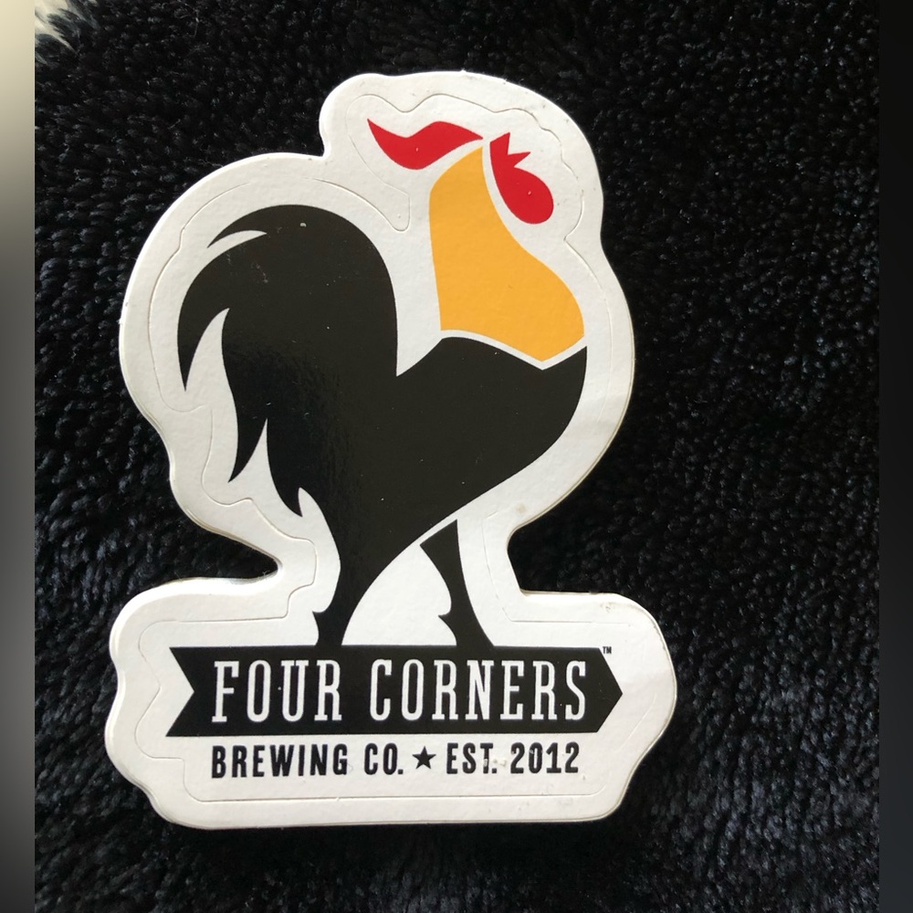 Four Corners Brewing Dallas TX Texas Rooster Sticker (Pack of 10 Stickers)